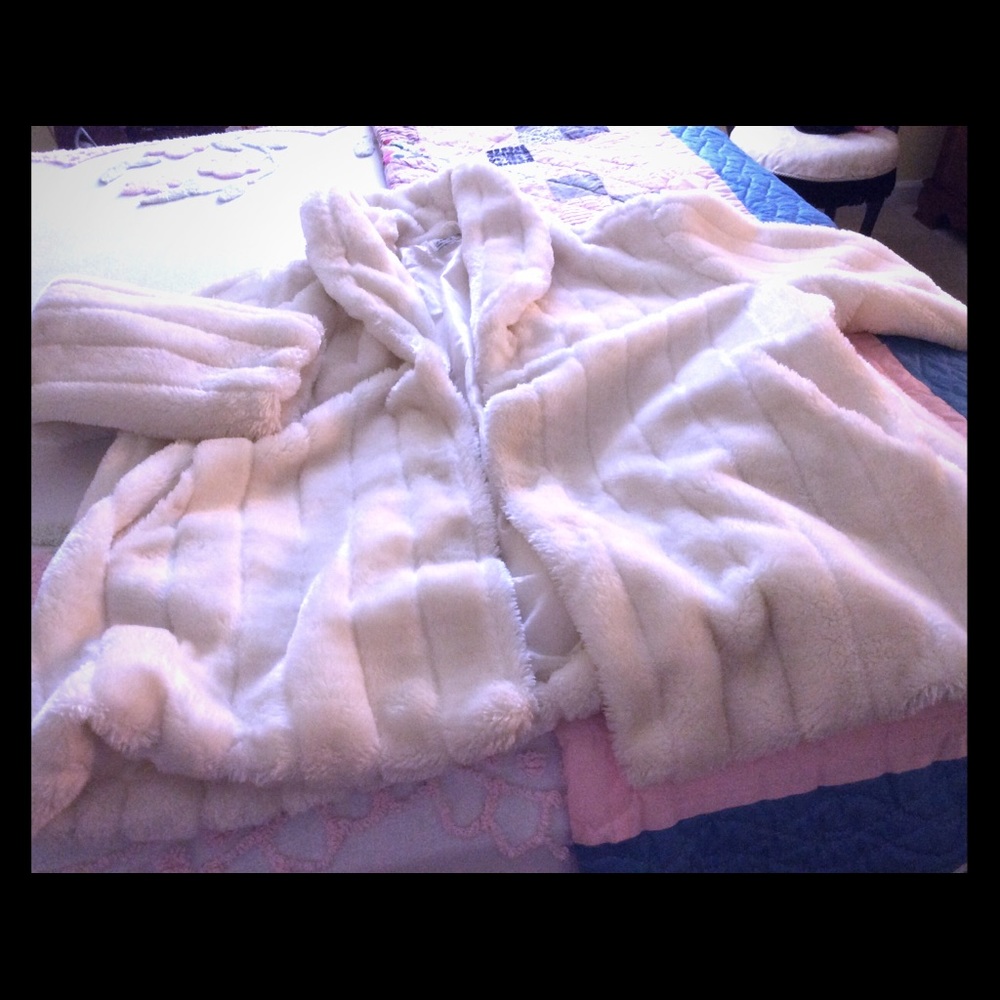 A faux fur coat